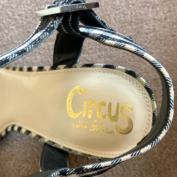 NWOT Sam Edelman Black & White Heeled Sandals Size 10 - Picture 7 of 8